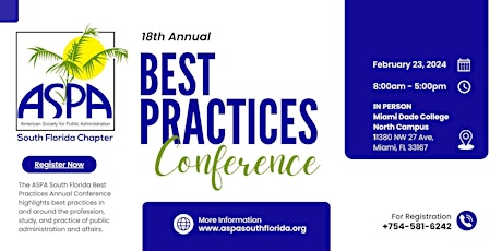 ASPA South Florida 18th Annual Best Practices Conference primary image