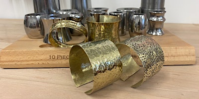 Brass cuff bracelet workshop primary image