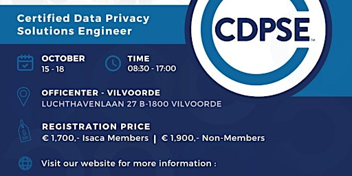 Primaire afbeelding van 4 DAYS IN-PERSON CDPSE CERTIFICATION TRAINING