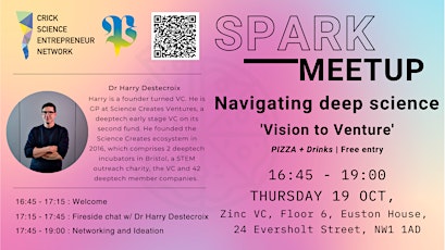 Spark meetup - Navigating Deep science with Dr Harry Destecroix primary image