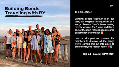 Building Bonds: Traveling with RY primary image