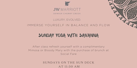JW Marriott Yoga Class primary image