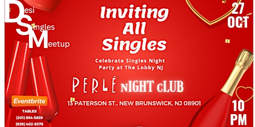 Indian Singles Night Event @ Perle Night Club primary image