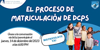 Imagen principal de El Proceso de Matriculación de DCPS  (sesión en español)