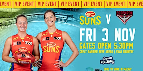 AFLW Gold Coast Suns v Essendon VIP Packages - Friday 3 Nov 2023 primary image