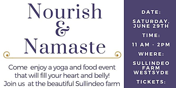 Nourish and Namaste - A Food and Yoga Event