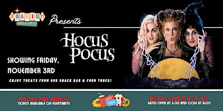 HOCUS POCUS   - Presented by The Roadium Drive-In primary image