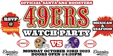 49ERS WATCH PARTY VS VIKINGS W SANTA ANA 49ERS BOOSTERS primary image