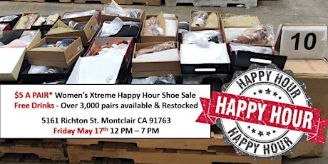 $5 A PAIR*+ FREE DRINKS: Women's Xtreme Happy Hour Shoe Sale primary image