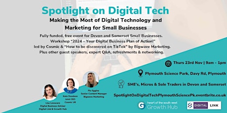 Imagen principal de Spotlight on Digital Tech - Plymouth