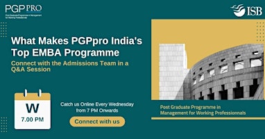 Hauptbild für ISB PGPpro Executive MBA: Q&A with Admissions Team