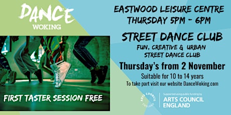 Imagem principal do evento Dance Woking Street Dance Club Eastwood Leisure Centre, Sheerwater