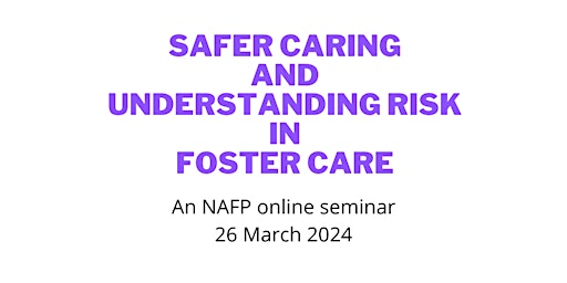 Imagem principal do evento Safer caring and understanding risk in foster care
