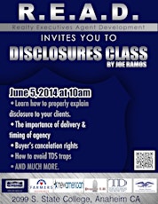 R.E.A.D. Disclosures Class by Joe Ramos primary image