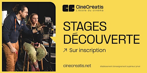 Stage découverte - Cinéma et Audiovisuel - 15 & 16 avril Lyon primary image