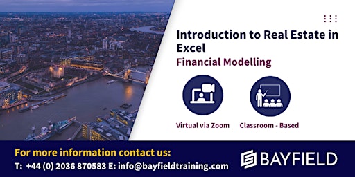 Hauptbild für Bayfield Training - Introduction to Real Estate in Excel (Virtual)