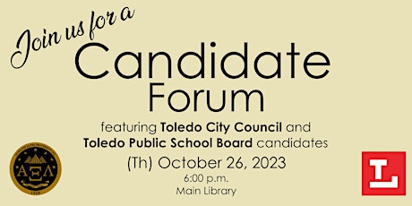 Image principale de Toledo Candidate Forum