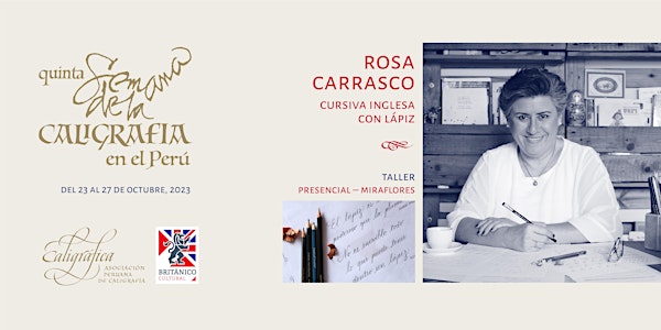 Cursiva Inglesa con Lápiz con Rosa Carrasco