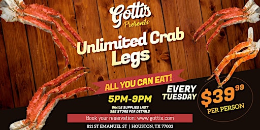 Imagem principal do evento Unlimited Snow Crab Legs