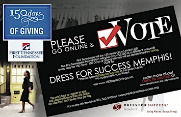 VOTE for DRESS FOR SUCCESS Memphis - FTB 150 days of Giving primary image