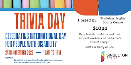 Trivia celebrating International Day People with a Disability primary image