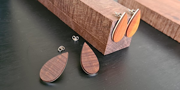 Droplet Earrings from Australian Timbers and Silver
