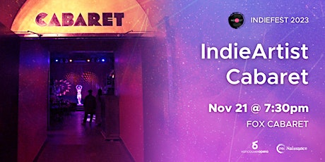 Hauptbild für NOV 21 | IndieArtist Cabaret