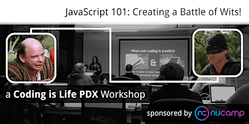 Hauptbild für JavaScript 101: Creating a Battle of Wits! via Zoom (4/15)