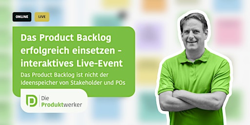 Hauptbild für Das Product Backlog erfolgreich einsetzen - interaktives LiveEvent