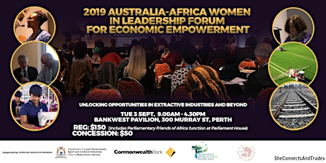 2019 AUSTRALIA-AFRICA WOMEN IN LEADERSHIP FORUM FOR ECONOMIC EMPOWERMENT primary image