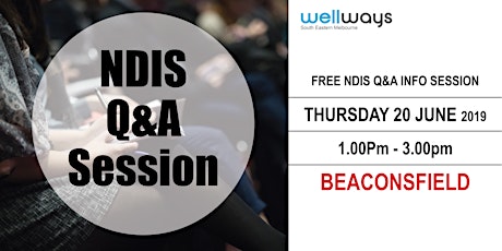 Wellways NDIS Q&A Info Session_Beaconsfield primary image