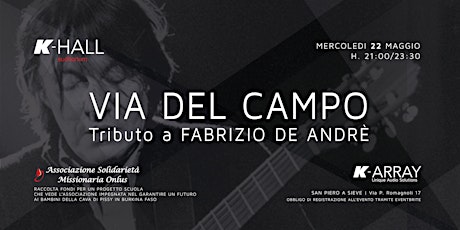 VIA DEL CAMPO - Tributo a Fabrizio De Andrè - Live Concert