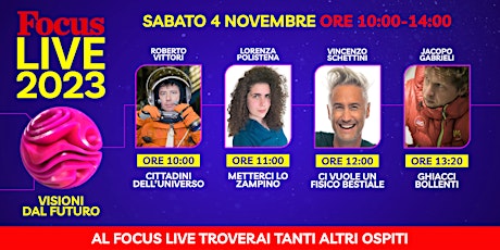 Imagen principal de Focus Live 2023 - 4 novembre dalle 10.00 alle 14.00