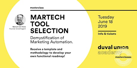 Primaire afbeelding van Masterclass: MarTech Tool Selection 18.06.2019