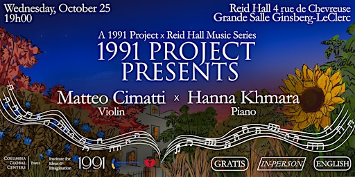 Concert | 1991 Project Presents Matteo Cimatti and Hanna Khmara primary image