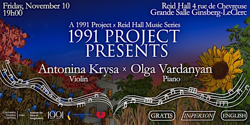 Imagem principal do evento Concert | 1991 Project Presents Antonina Krysa and Olga Vardanyan