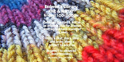Primaire afbeelding van Knit and Natter @Bedworth Library, Drop In, No Need to Book