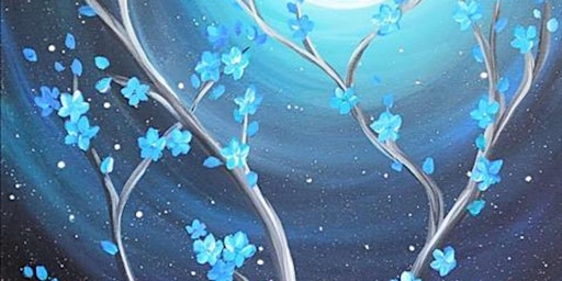 Image principale de Moon Glow Cherry Blossoms - Paint and Sip by Classpop!™