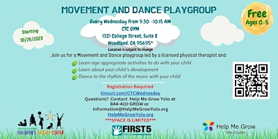 Imagem principal do evento Movement and Dance Playgroup/ Grupo de baile y movimiento