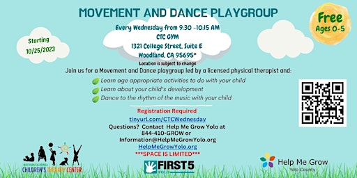 Movement and Dance Playgroup/ Grupo de baile y movimiento primary image