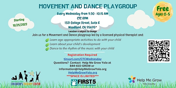Movement and Dance Playgroup/ Grupo de baile y movimiento