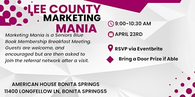 SBB MARKETING MANIA LEE COUNTY primary image