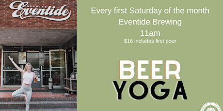 Hops & Flow Beer Yoga at Eventide Brewing