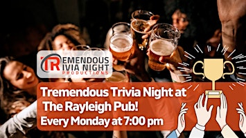 Primaire afbeelding van Kamloops Monday Night Trivia at The Rayleigh Pub!