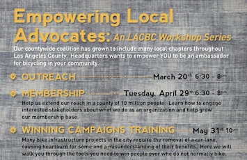 Empowering Local Advocates: An LACBC Workshop Series - WINNING CAMPAIGNS primary image