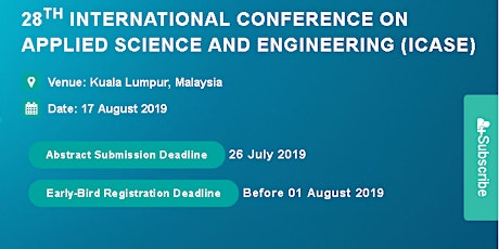 28th International Conference on Applied Science and Engineering (ICASE) primary image