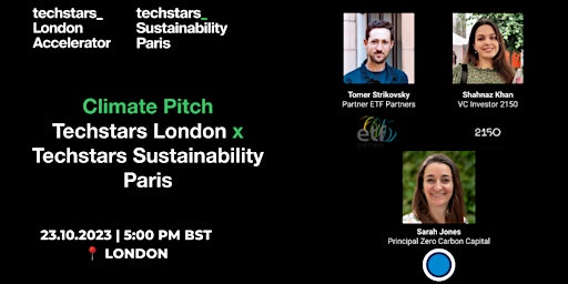 Primaire afbeelding van Climate Pitch Techstars London x Techstars Sustainability Paris