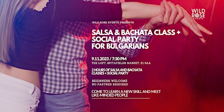 Imagem principal de Salsa and Bachata Classes + Social Party For Bulgarians / 9.11.2023