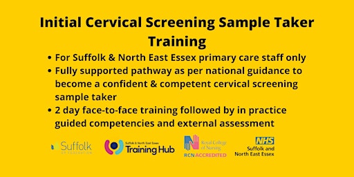 Immagine principale di Initial Cervical Screening Sample Taker Training-Suffolk & North East Essex 