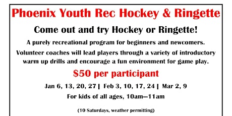 Phoenix Youth Recreational Hockey & Ringette Program primary image